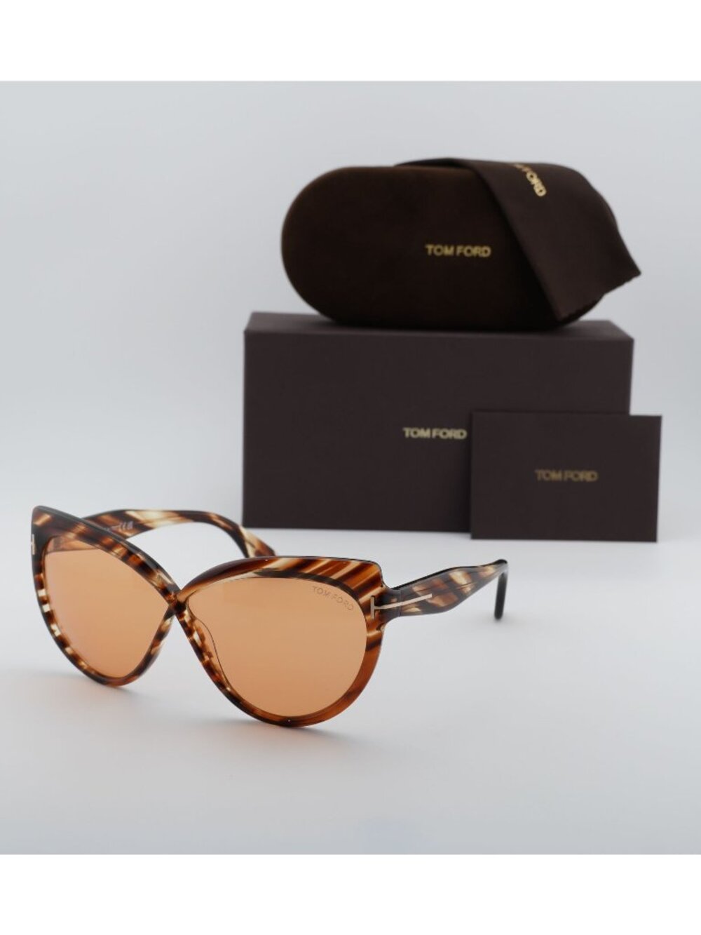 Tom Ford Beatrice FT1196 53E Butterfly Sunglasses - Havana/Brown